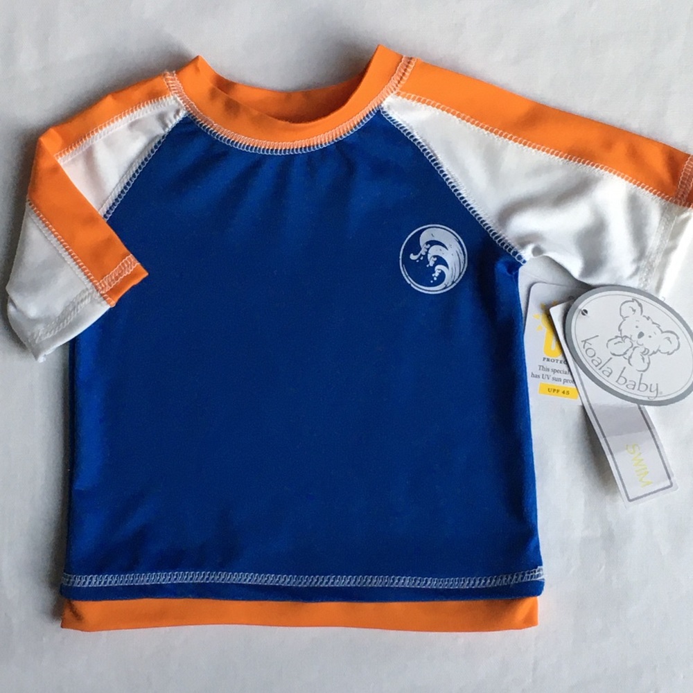 Water shirt size 6 months NWT UV 45 blue baby New